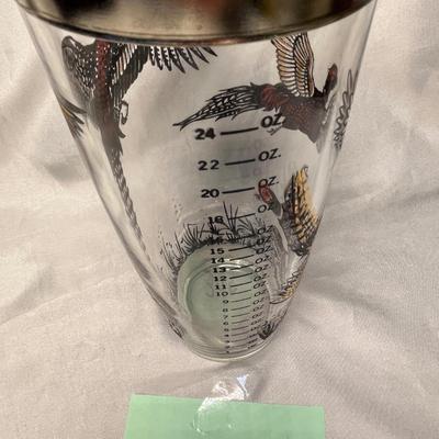 Vintage pheasant cocktail shaker