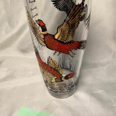 Vintage pheasant cocktail shaker