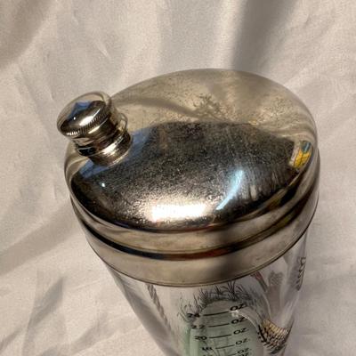 Vintage pheasant cocktail shaker