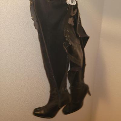Black Leather  Women's Shoes
