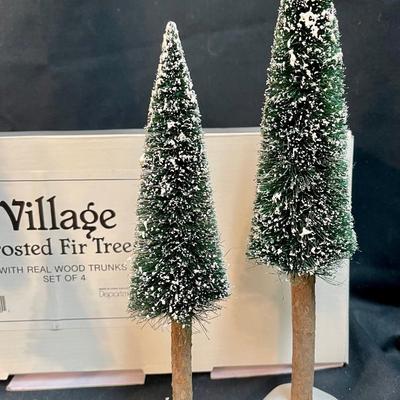 Set of Dept. 56 Village Frosted Trees