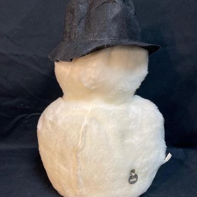 Lumpy Vintage Primitive Snowman Musical  Music Box by Eden toys USA