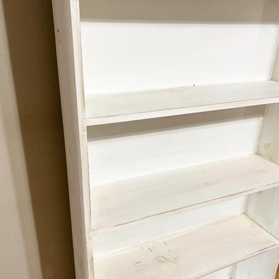 Solid Wood Off White Bookcase