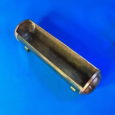 VINTAGE COPPER AND BRASS TUBULAR PLANTER