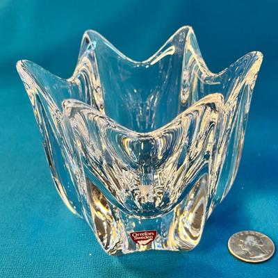 BEAUTIFUL ORREFORS SWEDEN TULIP SHAPED LEADED CRYSTAL BOWL