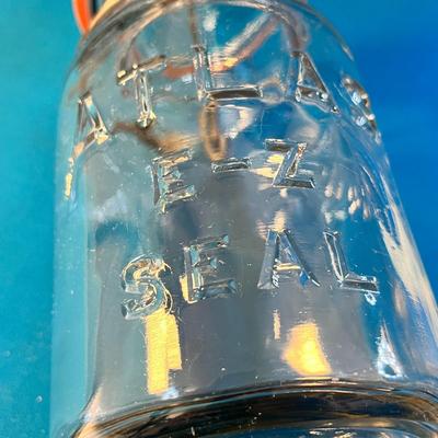 ATLAS E-Z SEAL HERMETIC SEAL GLASS QUART CANNING JAR 