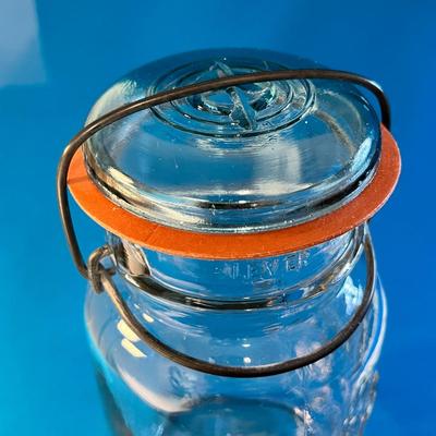 ATLAS E-Z SEAL HERMETIC SEAL GLASS QUART CANNING JAR 