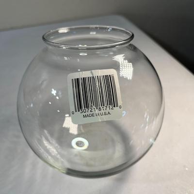 LIGHT FIXTURE GLOBES CLEAR ROUND 5" DIAMETER, 3" OPENING 4 COUNT