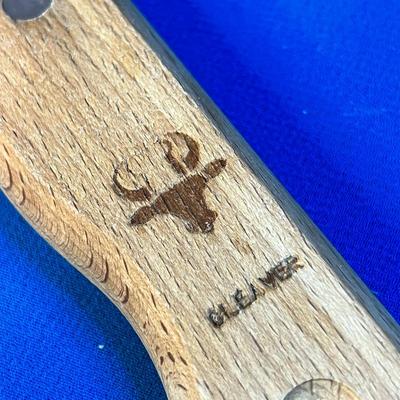 CHEF'S COLLECTION STAINLESS STEEL CLEAVER WOOD HANDLED MADE IN JAPAN