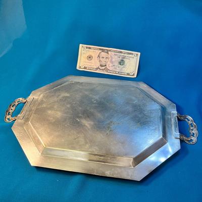 VINTAGE SMALL SILVER PLATED SERVING TRAY