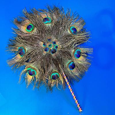 AMAZING PEACOCK FEATHER FAN