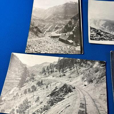 GOUP OF 4 OLD PHOTO POST CARDS OF TELLURIDE, ROYAL GORGE COLORADO