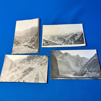 GOUP OF 4 OLD PHOTO POST CARDS OF TELLURIDE, ROYAL GORGE COLORADO