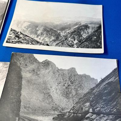 GOUP OF 4 OLD PHOTO POST CARDS OF TELLURIDE, ROYAL GORGE COLORADO