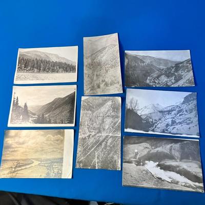 GROUP OF 8 PHOTO POST CARDS OF ROCKY MOUNTAINS OF COLORADO