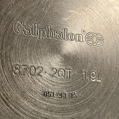 2 QT "COOKING WITH CALPHALON" SAUCE PAN w/ GLASS LID