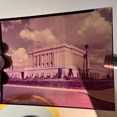 L.D.S. TEMPLES LARGER FORMAT COLOR NEGATIVES GROUP OF 19 CIRCA 1950'S