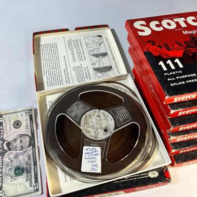 SCOTCH MAGNETIC REEL-TO-REEL TAPES, x 8, 1200 FEET EACH IN ORIGINAL BOXES