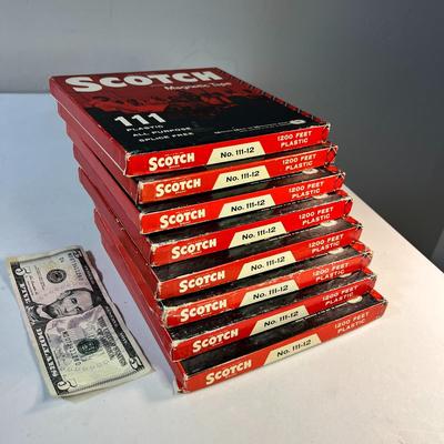 SCOTCH MAGNETIC REEL-TO-REEL TAPES, x 8, 1200 FEET EACH IN ORIGINAL BOXES