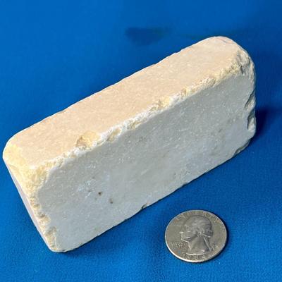 LIMESTONE? BRICK WITH SCRIPTURE PRINTED ON IT   PSALM 118:29  GIVE THANKSÂ…