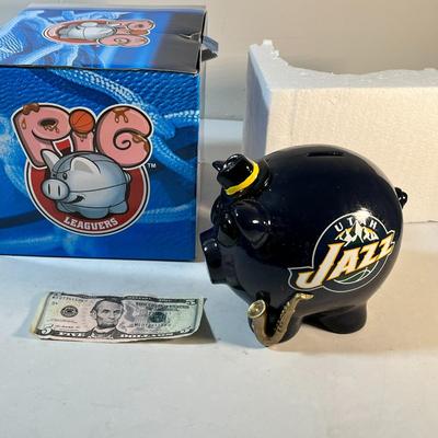 UTAH JAZZ "PIG LEAGUERS" PIGGY BANK NEW IN BOX