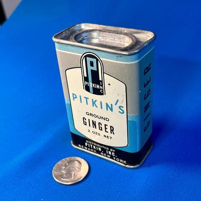VINTAGE PITKIN'S GROUND GINGER SPICE TIN