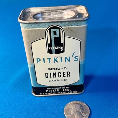 VINTAGE PITKIN'S GROUND GINGER SPICE TIN