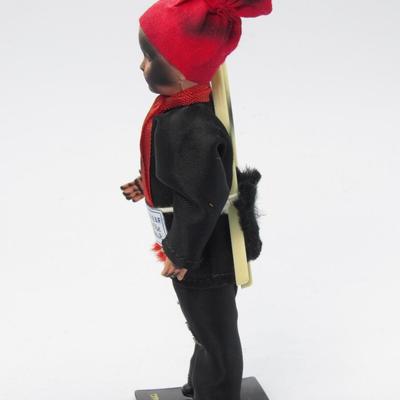 Vintage Luxembourgish European Made Chimney Sweep Figurine on Stand with Original Tag