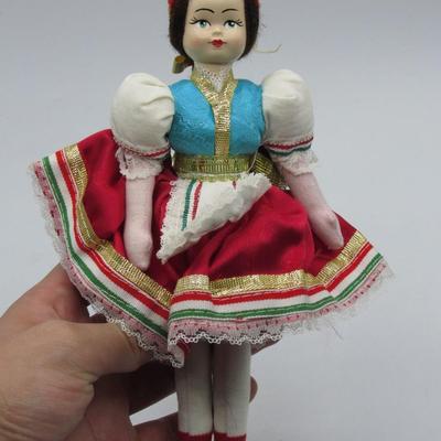 Vintage Spanish Inspired Dressed Attire Crafted Women Doll