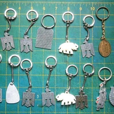 16 Vintage Key Chain Holders