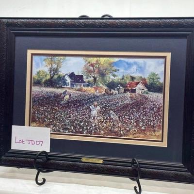 Jack Deloney Signed and Numbered Print "Heartland Cotton" 1349/2000