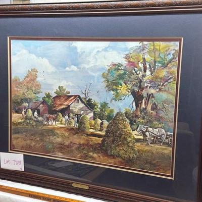 Jack Deloney Signed and Numbered Print "Peanut Harvest I" 861/1750