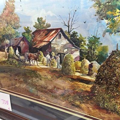 Jack Deloney Signed and Numbered Print "Peanut Harvest I" 861/1750