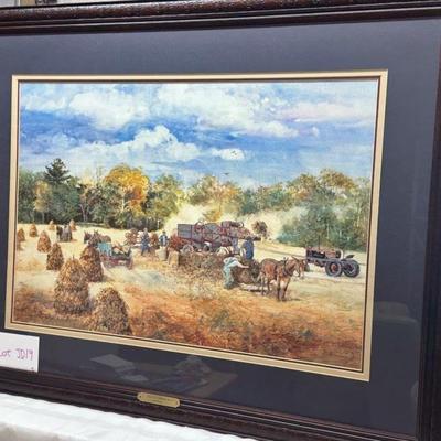 Jack Deloney Signed and Numbered Print "Peanut Harvest II" 501/1750