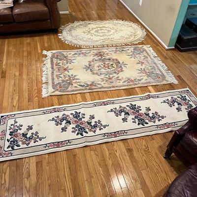 Lot of 3 Rugs - Area and Runner