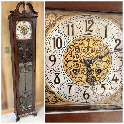 Vintage Mahogany Colonia Grandmother Clock