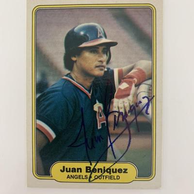 Juan Beniquez signed baseball card