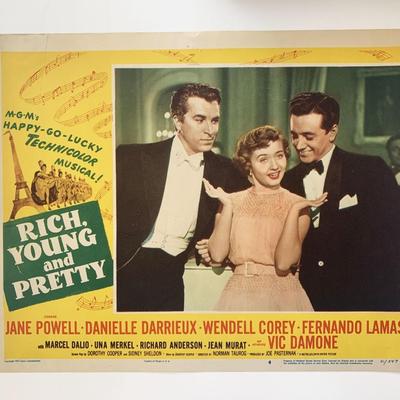 Rich, Young and Pretty original 1951 vintage lobby card