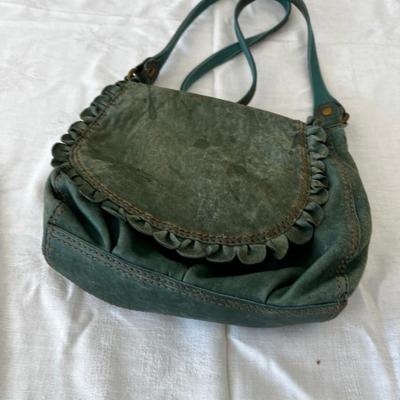 Lucky Green Leather Vintage Purse