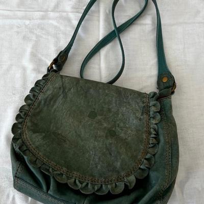 Lucky Green Leather Vintage Purse