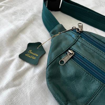Vintage Genuine Leather Green Fanny Pack