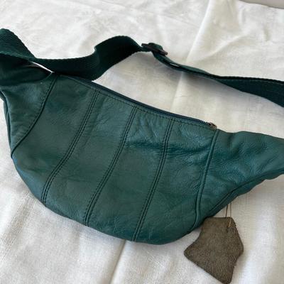 Vintage Genuine Leather Green Fanny Pack