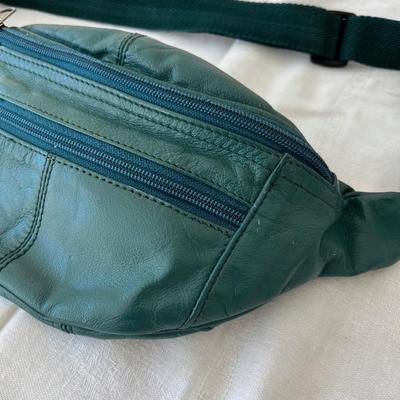 Vintage Genuine Leather Green Fanny Pack