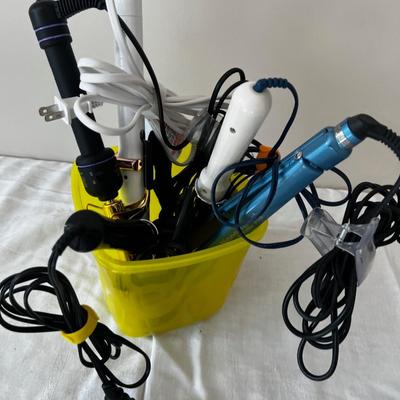 Bucket of Hair Tools Straighteners and Curling etc. 