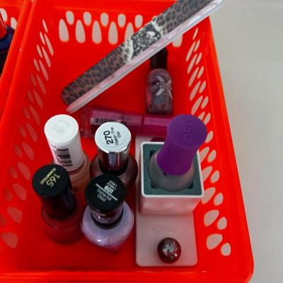 2 Small Baskets full of Fingernail Polish 