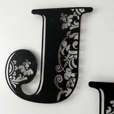 Metal "J H" Wall hangings