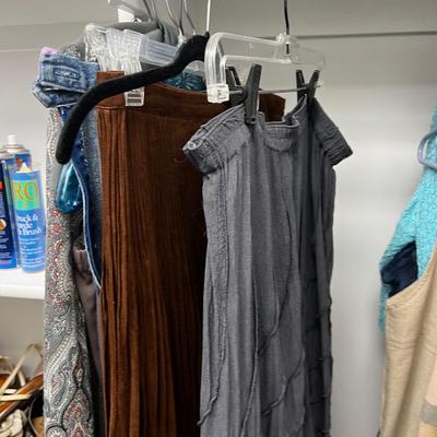 NORTH WALL Of Ladies Closet: Dresses, Skirts, Robes, 