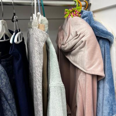 NORTH WALL Of Ladies Closet: Dresses, Skirts, Robes, 