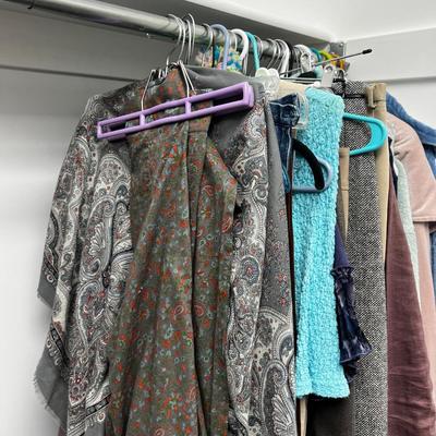 NORTH WALL Of Ladies Closet: Dresses, Skirts, Robes, 