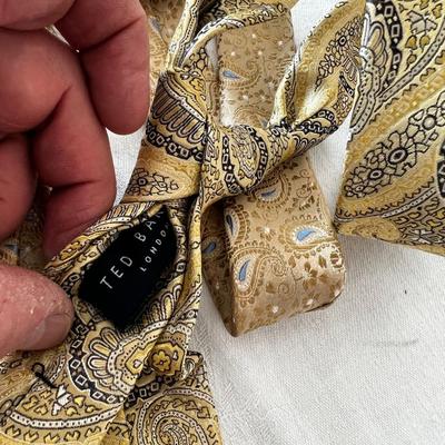 2 Men's Paisley Golden Ties
